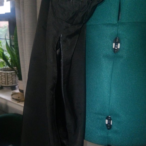 Narciso Lang Beaded A-line Puff Sleeve Mini Dress in Black Sz L NWT - Picture 13 of 16